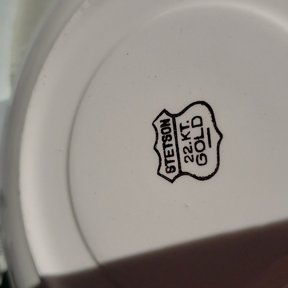 Stetson 22k gold trimmed bread plate replacement 6in two - Picture 3 of 4